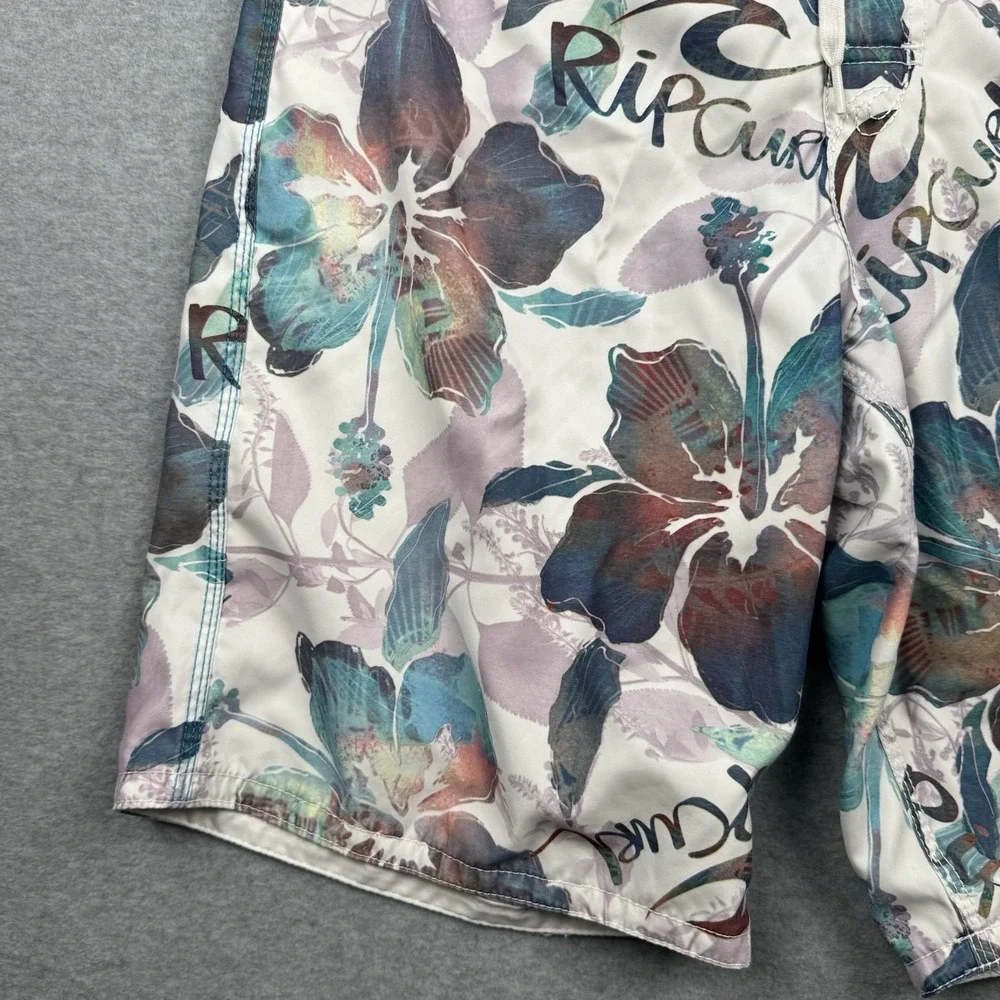 Ripcurl Board Shorts Men's 32 Surf Swim Trunks Floral Y2K Beach Tropical Summer
